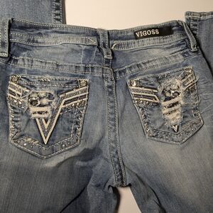 Vigoss Women's Blue Distressed Jeans